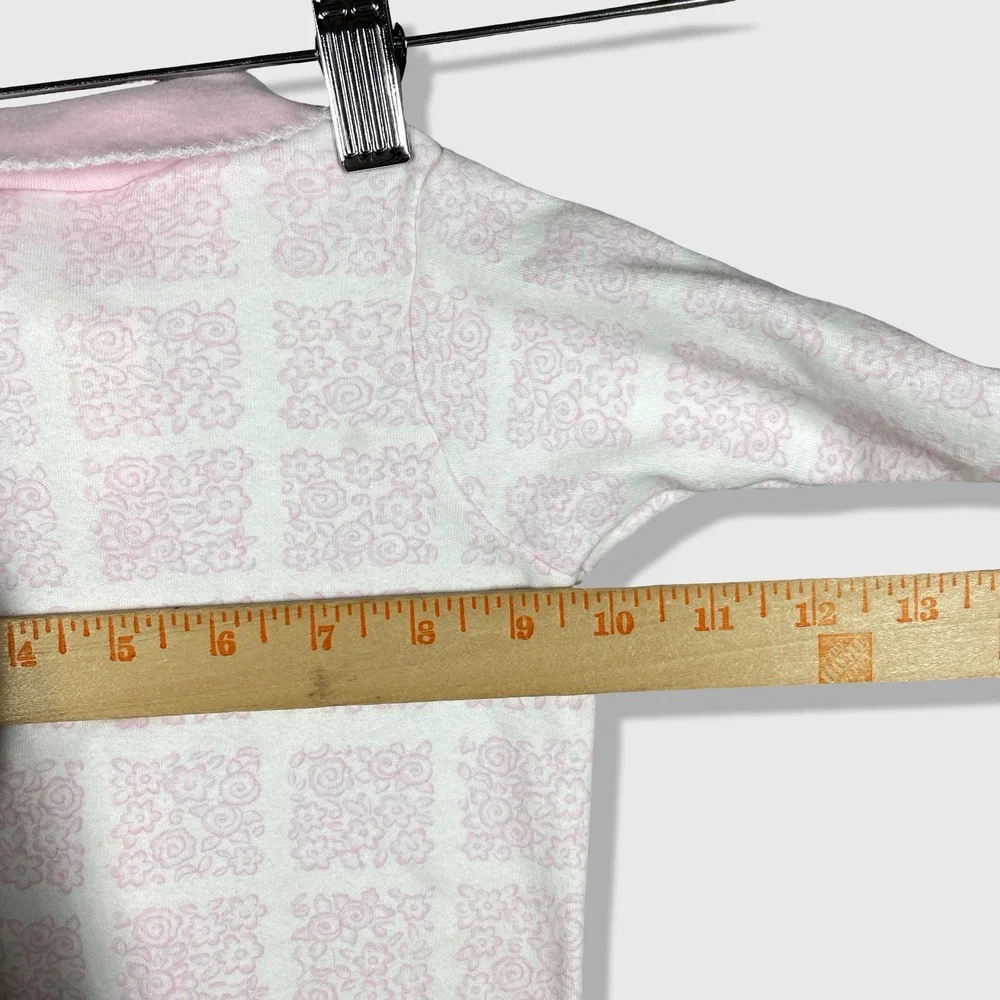 Vintage Carter's Footed Sleeper Baby 0-3M Pink Floral‎ Vintage Aesthetic Cute